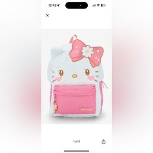 Sanrio bioworld hello kitty kawaii eyes fuzzy backpack